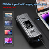 Cxy T13Plus 2000A Jump Starter Power Pack,65W in/Out Fast Charging 12V Car Jump Starter for Up to 8.5L Petrol or 6L Diesel Engines,Car Battery Booster Jump Starter with LCD Screen for Laptop Charging CXY