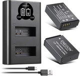 LP-E12 Battery and Smart LCD Charger for Canon -2-(Pack)  battery, canon, charger, EOS M, EOS M10, EOS M100 EOS, EOS M50, EOS M50 Mark II, m100, m200, M200 Rebel SL1, mark, pack, PowerShot SX