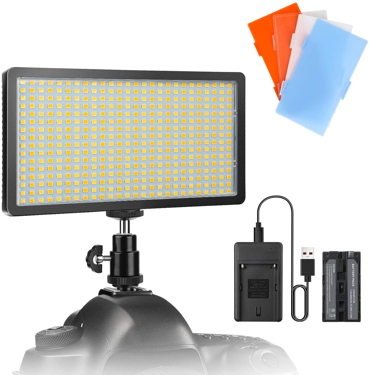 Cameras/Camcorder Video Light Panel LED Adjustable Color ENEGON