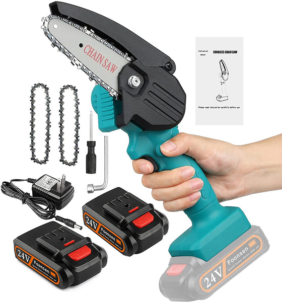 ENEGON Mini Chainsaw 4 Inch Cordless Chainsaw Portable