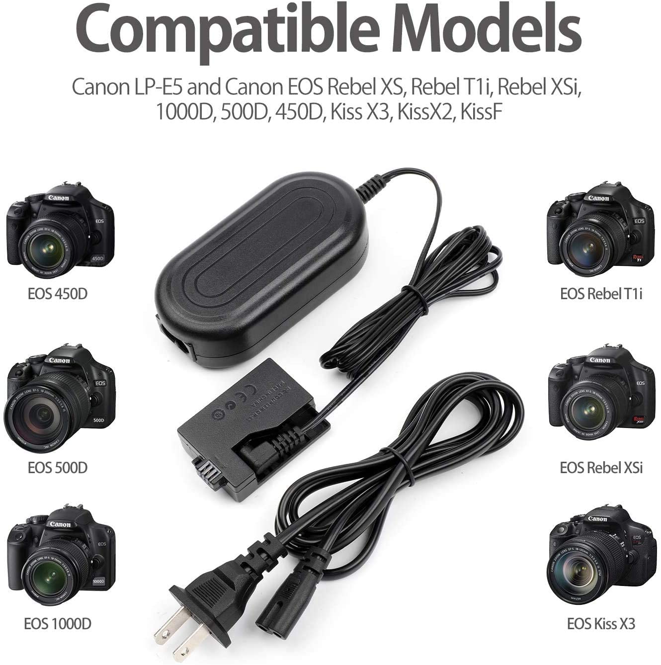 AC Power Adapter DR-E5 DC Coupler Charger Kit  - ENEGON