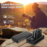 NP-FW50 Camera Battery (2-Pack,1300mAh) and Rapid Dual Charger  manual- ENEGON