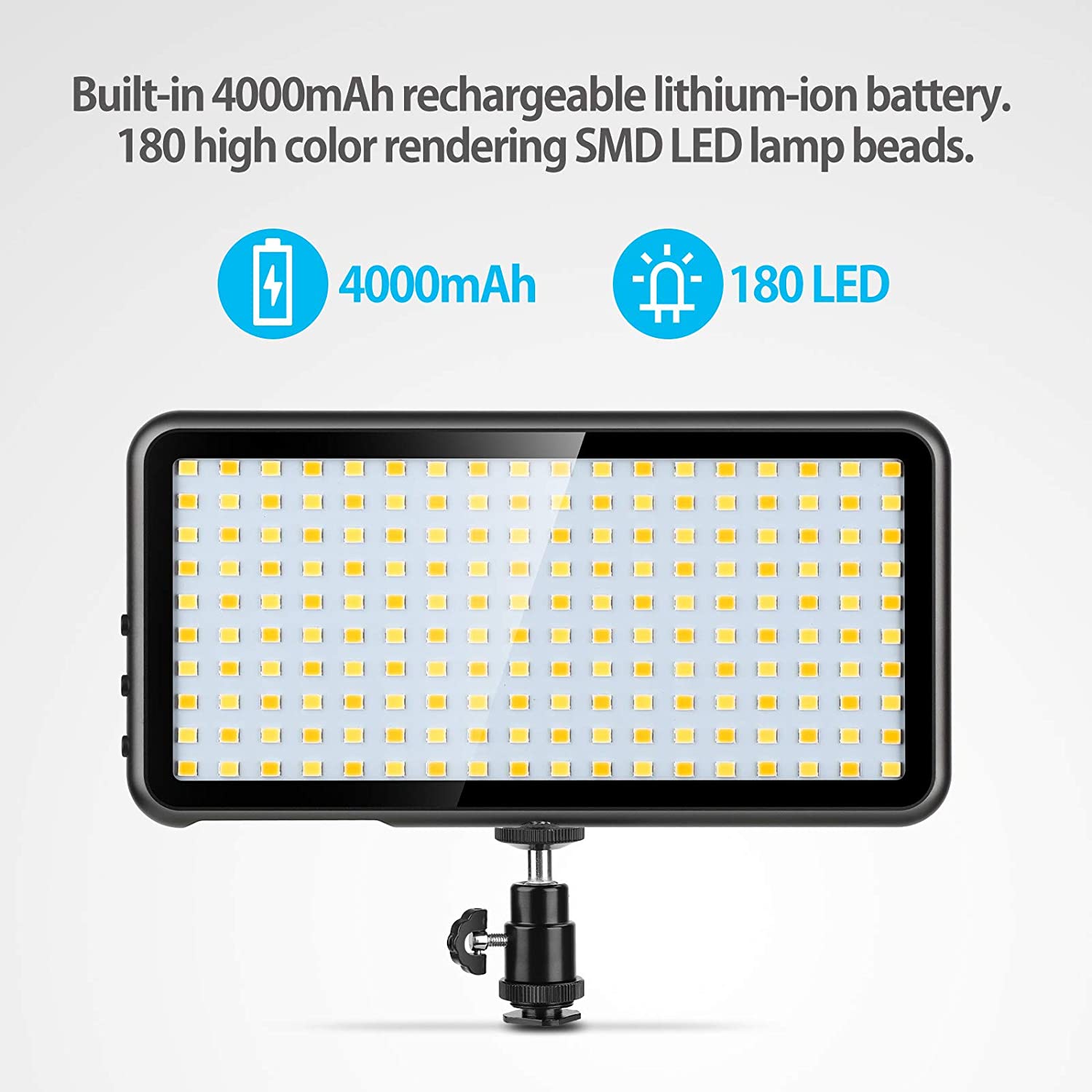 Cameras LED Video Light Panel Rechargeable 4000mAh ENEGON