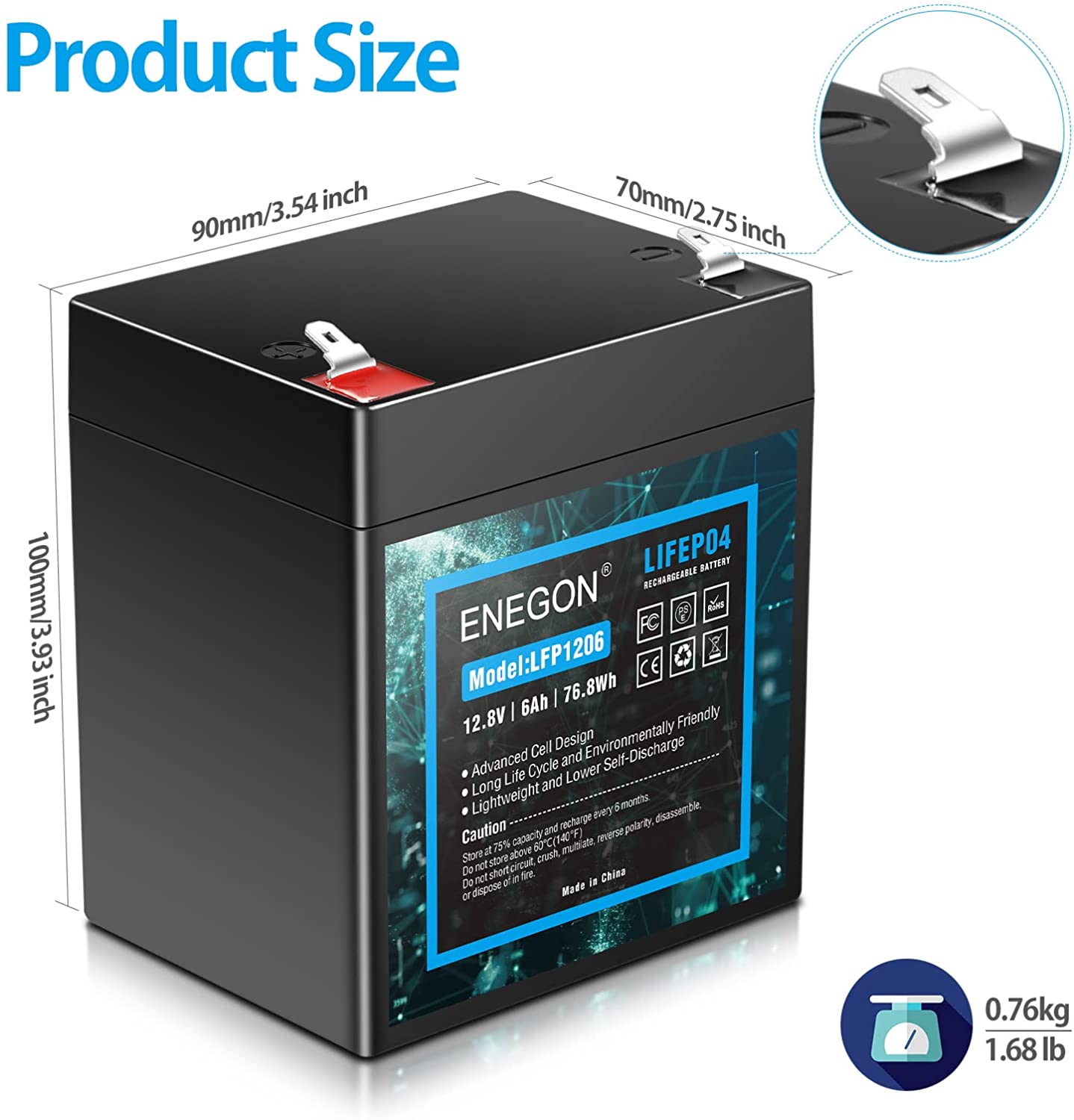 Deep Cycle Battery Charger with 2000 Cycles  batteries, battery, charge, charger, deep cycle battery, lifepo4- ENEGON
