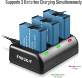 Gopro Hero serial  Replacement Batteries (3 Pack) 1220mAh with 3-Channel Charger  Gopro, Gopro Hero, Replacement Batteries- ENEGON