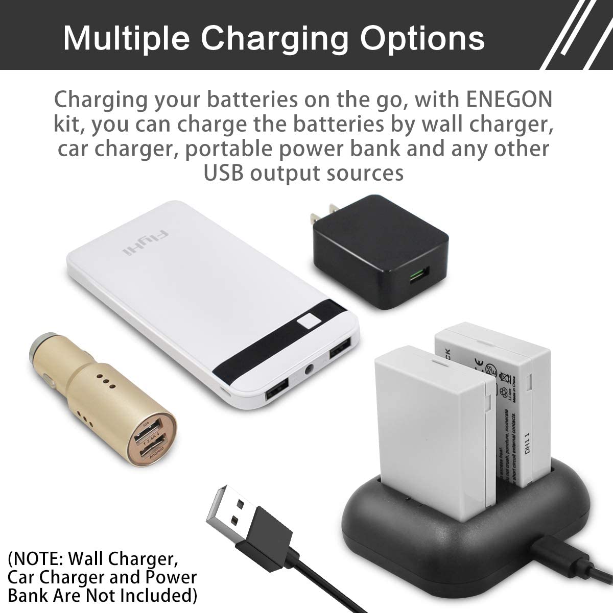 Replacement Batteries of Canon LP-E8 (2-Pack) and Rapid Dual Charger  manual- ENEGON