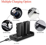 ENEGON NP-F550 Camera Battery (2-Pack,2900mAh) and Rapid Dual Slot Charger  manual- ENEGON