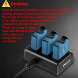 Gopro Hero serial  Replacement Batteries (3 Pack) 1220mAh with 3-Channel Charger  Gopro, Gopro Hero, Replacement Batteries- ENEGON