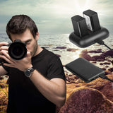 NP-FW50 2-Pack Camera Battery (1300mAh) and Rapid Dual Charger  - ENEGON