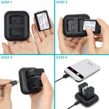 NP-FW50 2-Pack Camera Battery (1300mAh) and Rapid Dual Charger  - ENEGON