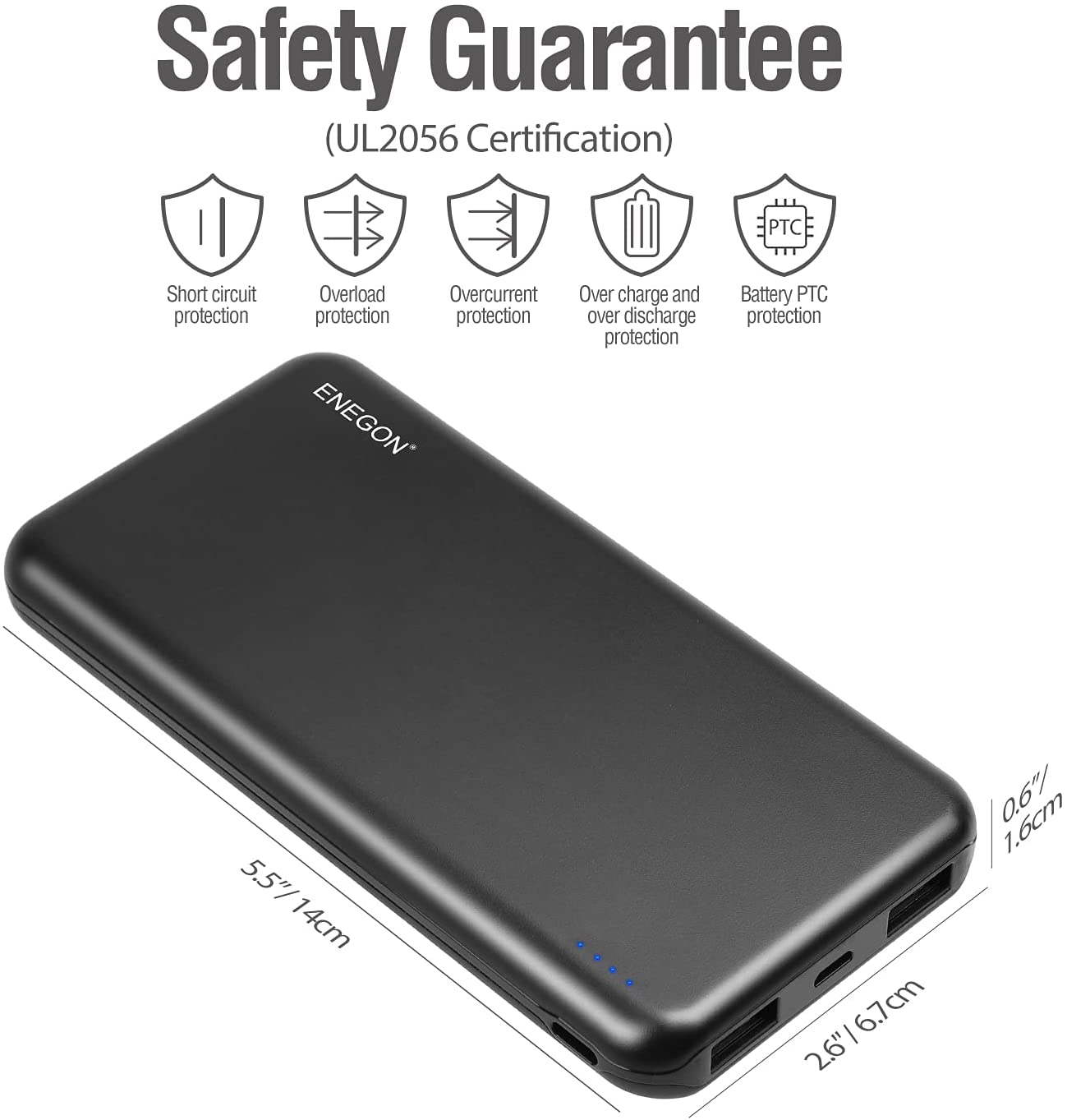 ENEGON Portable Battery Charger Power Bank 10000mAh -2-Pack ENEGON