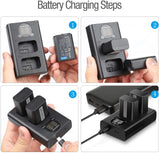 NP-FW50 Camera Battery (2-Pack,1300mAh) and Rapid Dual Charger  manual- ENEGON