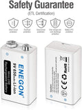 9V Direct USB Rechargeable Batteries 650mAh ENEGON
