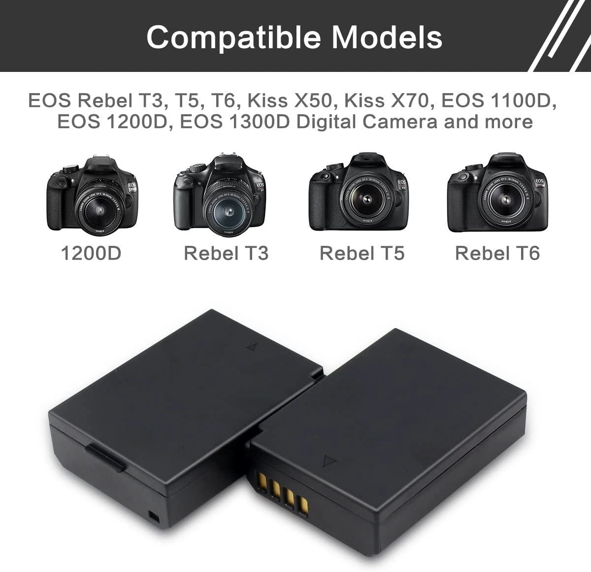 ENEGON LP-E10 Replacement Battery (2-Pack) and Rapid Dual Charger ENEGON