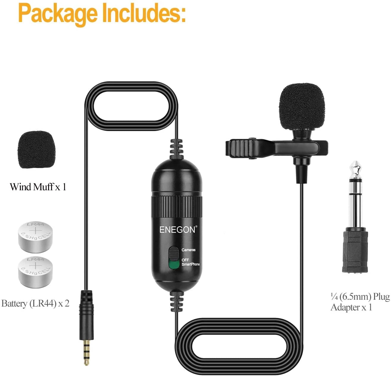 Lavalier Lapel Microphone ENEGON