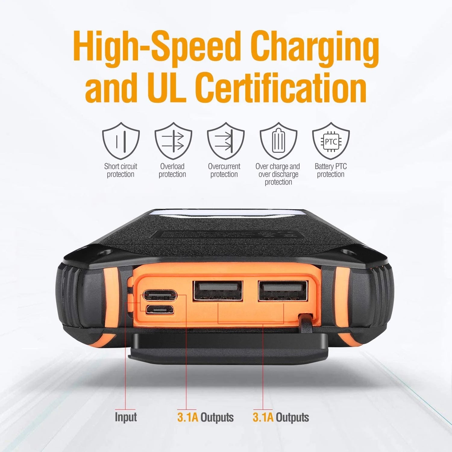 Portable Outdoor Solar Panel Power Bank 26800mAh ENEGON