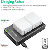 Rechargeable Li-ion Battery(2 Pack) and Smart LED Dual Charger Kit  manual- ENEGON