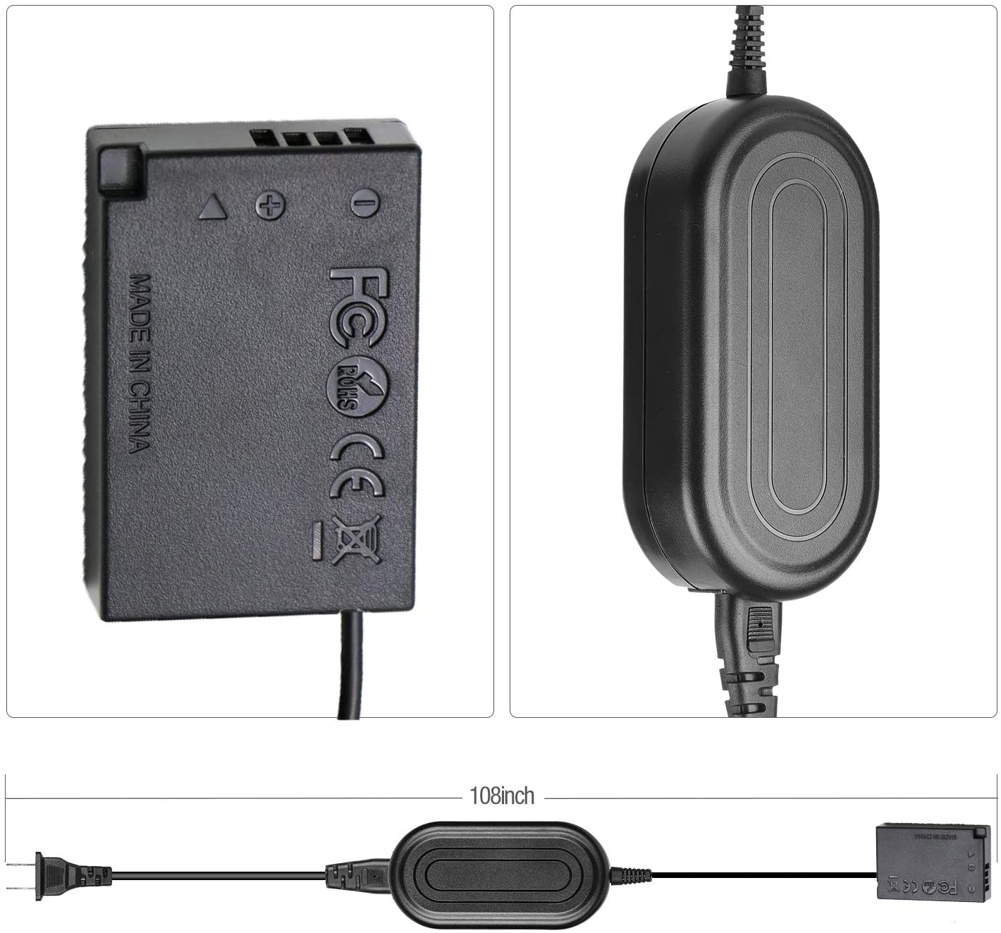 AC Adapter Kit with DC Coupler Replacement Battery for Canon  - ENEGON