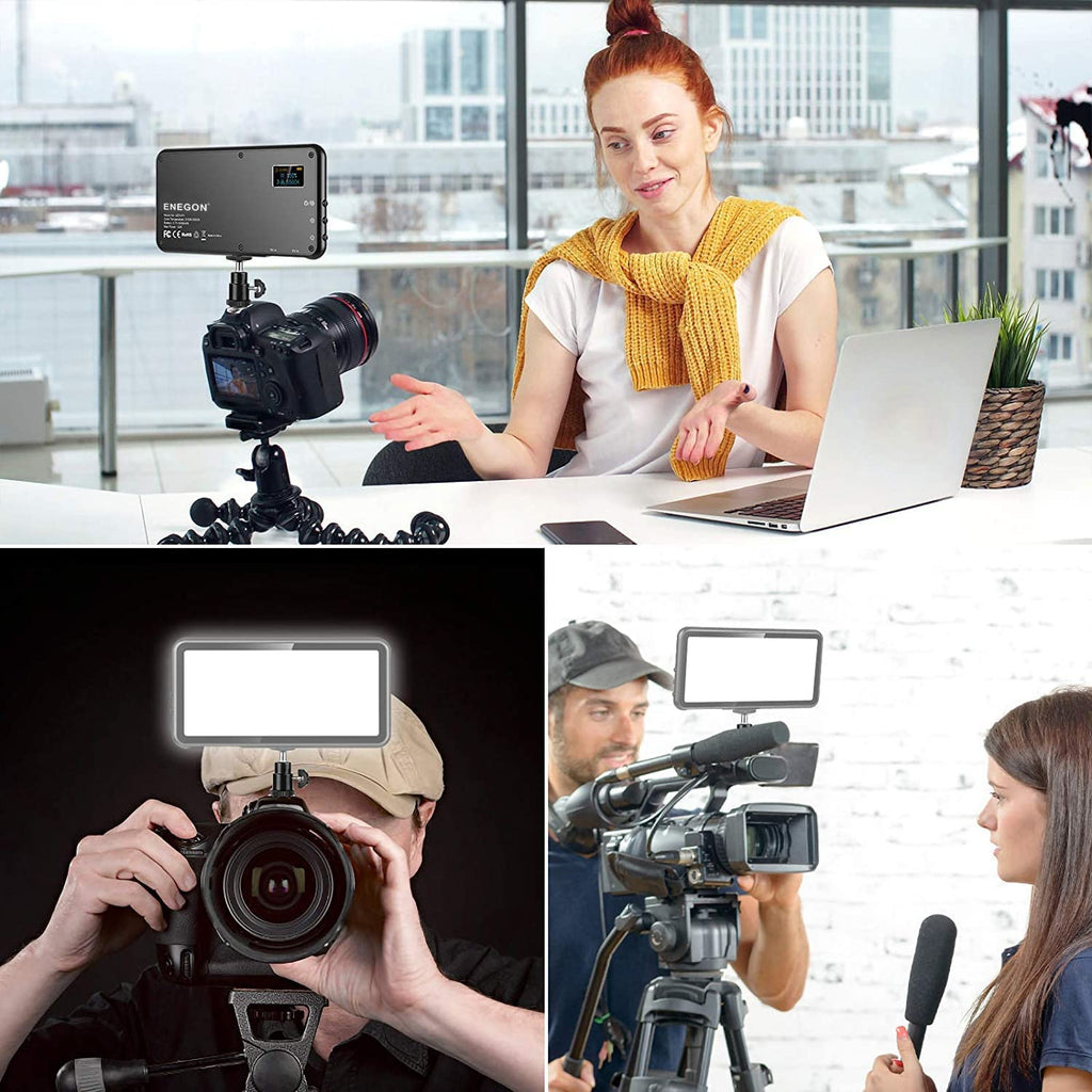 Cameras LED Video Light Panel Rechargeable 4000mAh - ENEGON