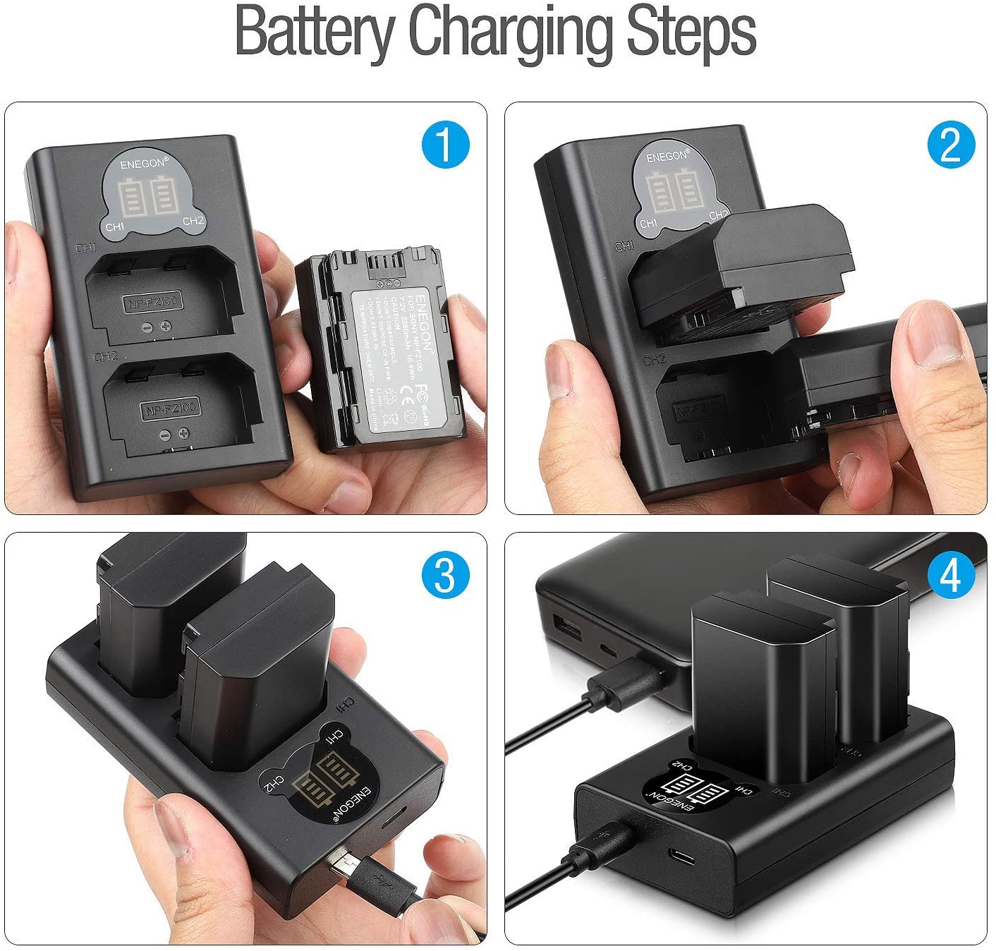 Dolgin Engineering Four-Position Battery Charger for Sony NP-FZ100