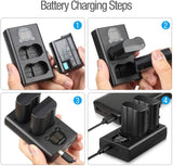EN-EL15 /EL15a/EL15b/EL15c Replacement Battery (2 Pack) and Smart LED Dual Charger Kit ENEGON