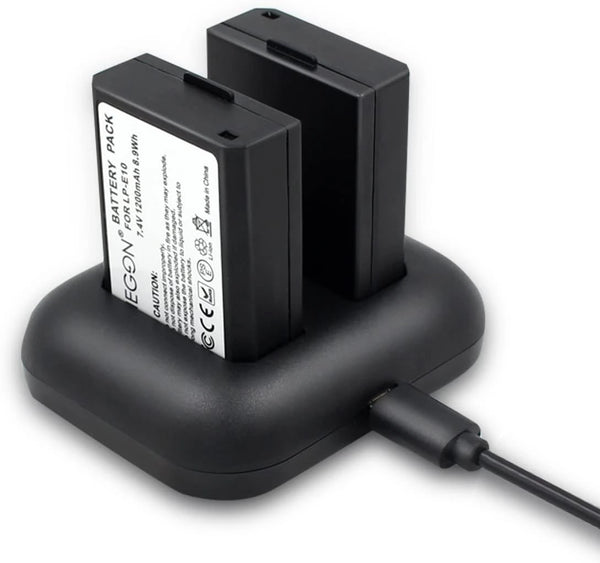 Compacte Oplader Voor Canon Accu LP-E6, LP-E6N En LP-E6NH - Met LCD En Usb Aansluiting